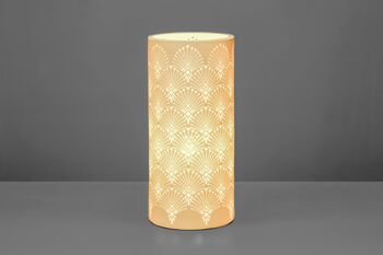 Lampe en forme de colonne en porcelaine au design évasé en forme de paon 4