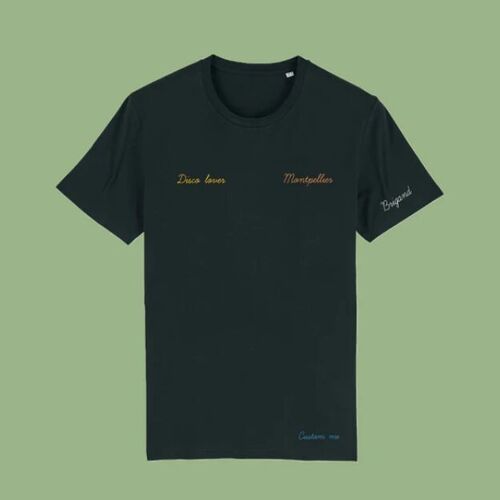 T-shirt BIO personnalisable unisexe - brodé