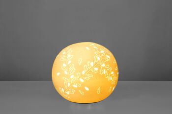 Lampe en porcelaine en forme de sphère au design de pétales dorés 4