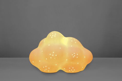 Porcelain lamp in a 3D cloud design