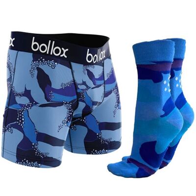 Blue Cameo Set - Men's cotton 'BOLLOX & SOX'