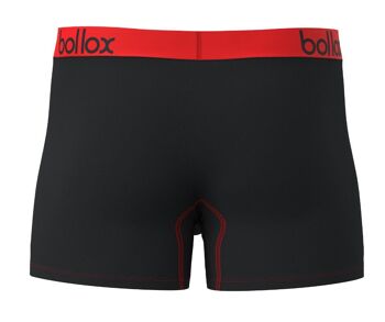 Noir avec rouge - Boxer pour homme - Mélange de bambou et de coton (1 paquet) 3