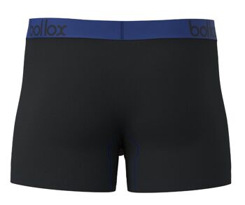 Noir avec bleu - Boxer pour homme - Mélange de bambou et de coton (1 paquet) 3