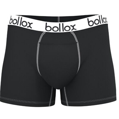 Noir avec blanc - Boxer H-Fly pour hommes - Mélange de bambou et de coton (1 paquet)