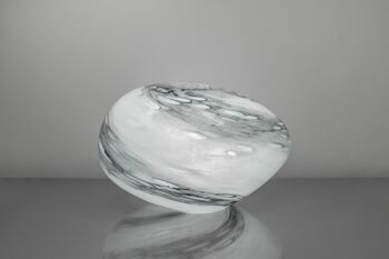 Lampe de table en verre en forme de galet et de marbre 2