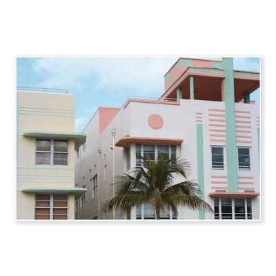 Miami Art Deco Art Print 50x70cm