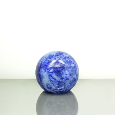Lámpara de mesa de cristal color azul cobalto pequeña 18cm