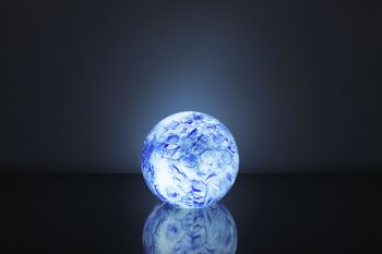 Lampe de table en verre de couleur bleu cobalt petite 18cm 2