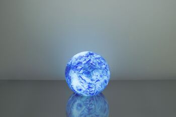Lampe de table en verre de couleur bleu cobalt petite 18cm 3