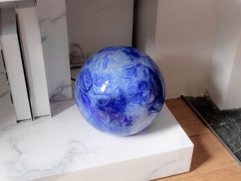 Lampe de table en verre de couleur bleu cobalt petite 18cm 4