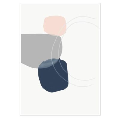 Minimal Abstract Shapes 3 Art Print 50x70cm