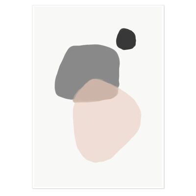 Minimal Abstract Shapes Art Print 50x70cm