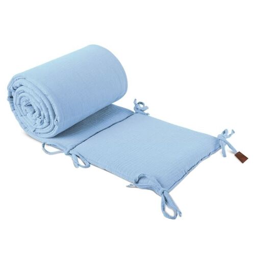Hi Little One - soft bumper for cot and/or Moses basket BLUE
