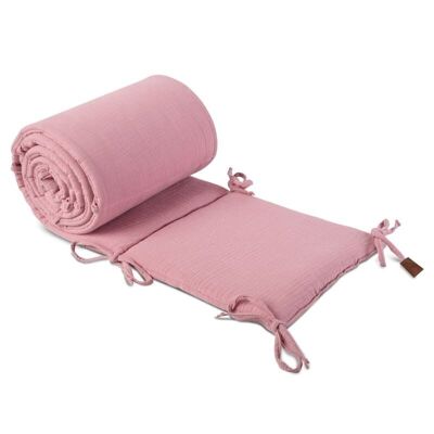 Hi Little One - soft bumper for cot and/or Moses basket BABY PINK