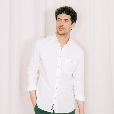 The Eco-responsible Casual Organic Cotton / Linen Shirt Ecru