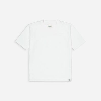 T-shirt squadrata semplice bianca
