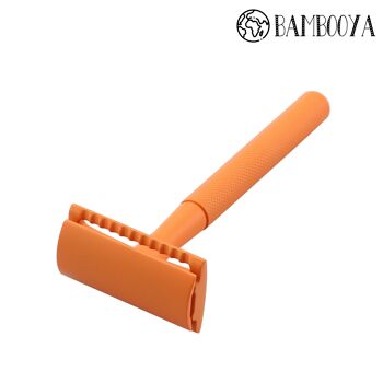 Rasoir de sécurité Bambooya - 20 lames de rasoir - Orange 2