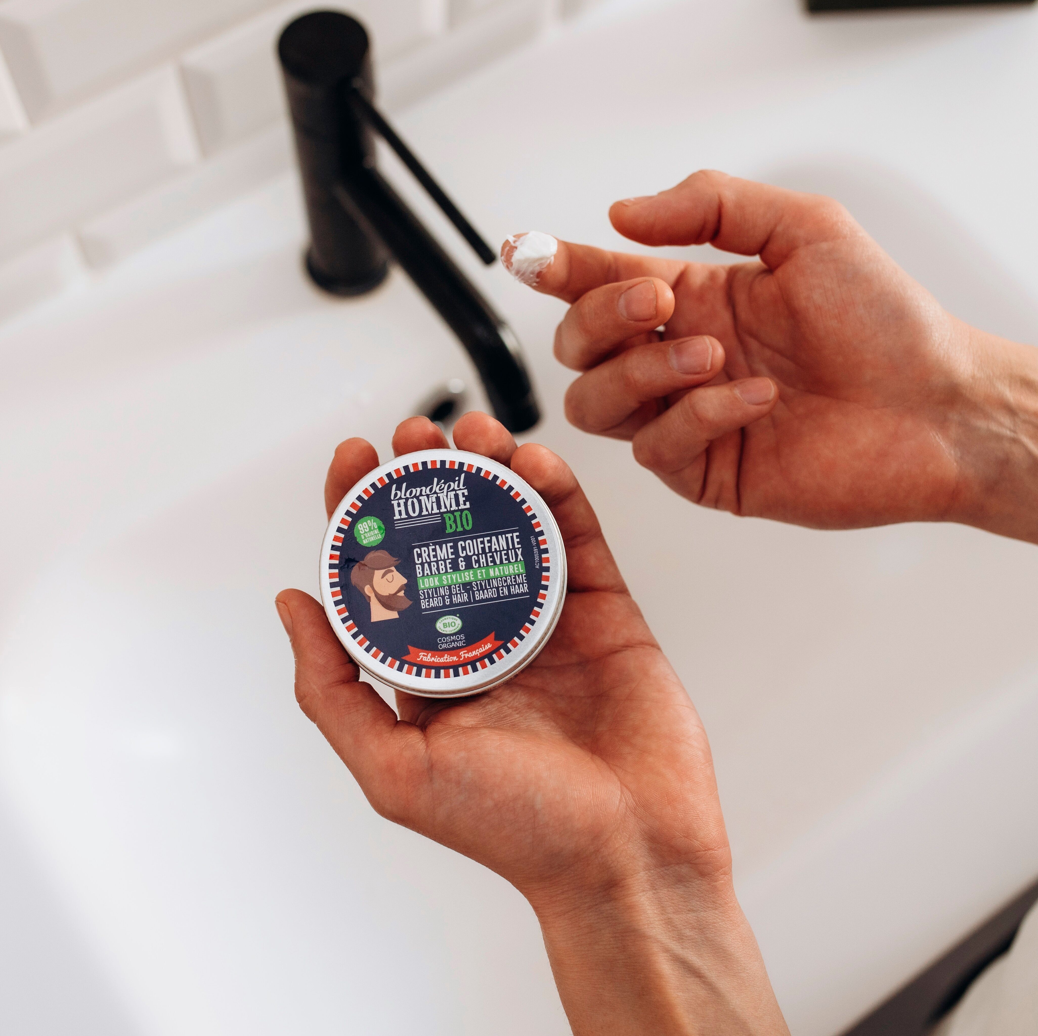 CREMA STYLING - Barba e Capelli - Certificata ORGANIC COSMOS (75ml) - BLONDÉPIL HOMME ORGANIC