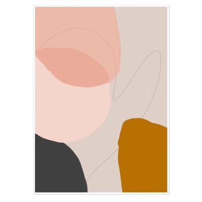 Modern Blush Abstract Art Print 50x70cm