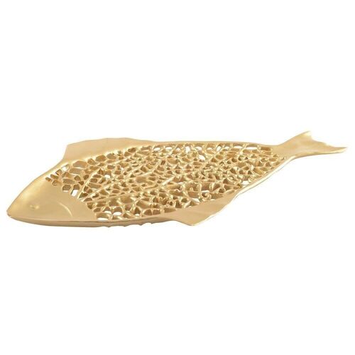 COUPE DECORATIVE POISSON DORE 38X18.5X1.5CM