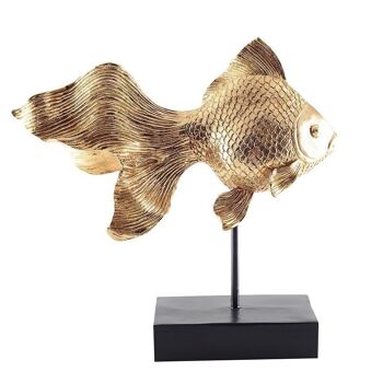 POISSON DORE SUR PRESENTOIR 30.5X11.5X30.5CM 1