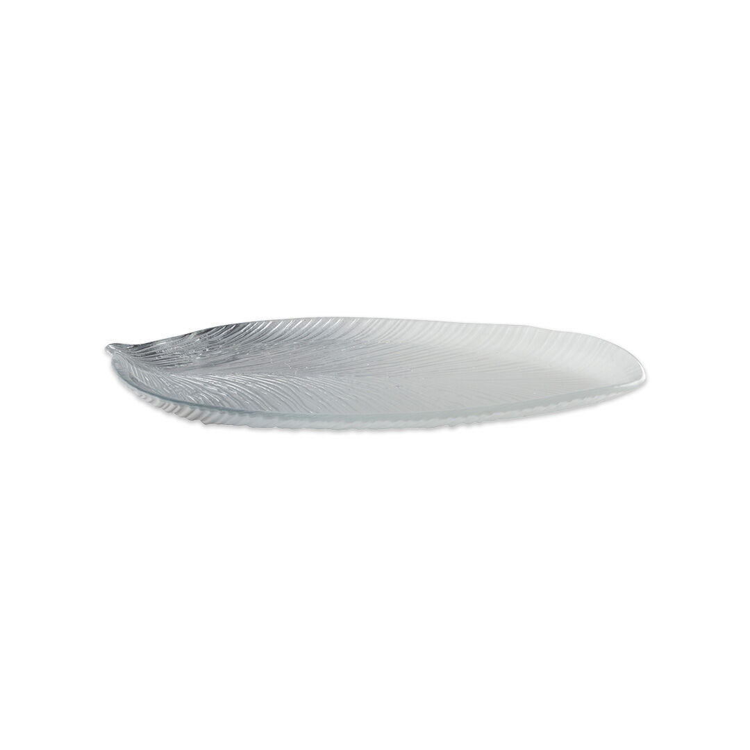 Feuille dégradée argent grand modèle 43x20x3.2cm
