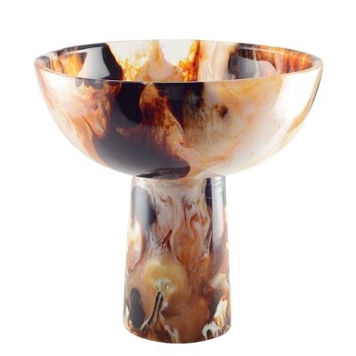 CUP ON FOOT IN RESIN 25X25X25CM