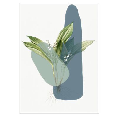 Modern Botanical Abstract Art Print 50x70cm