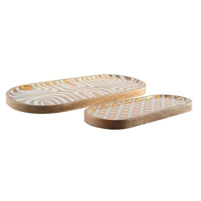 PLATEAUX CANCUN OVALES PM-GM - LOT DE 2