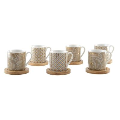 CANCUN CUPS AND SAUCER - SET OF 6