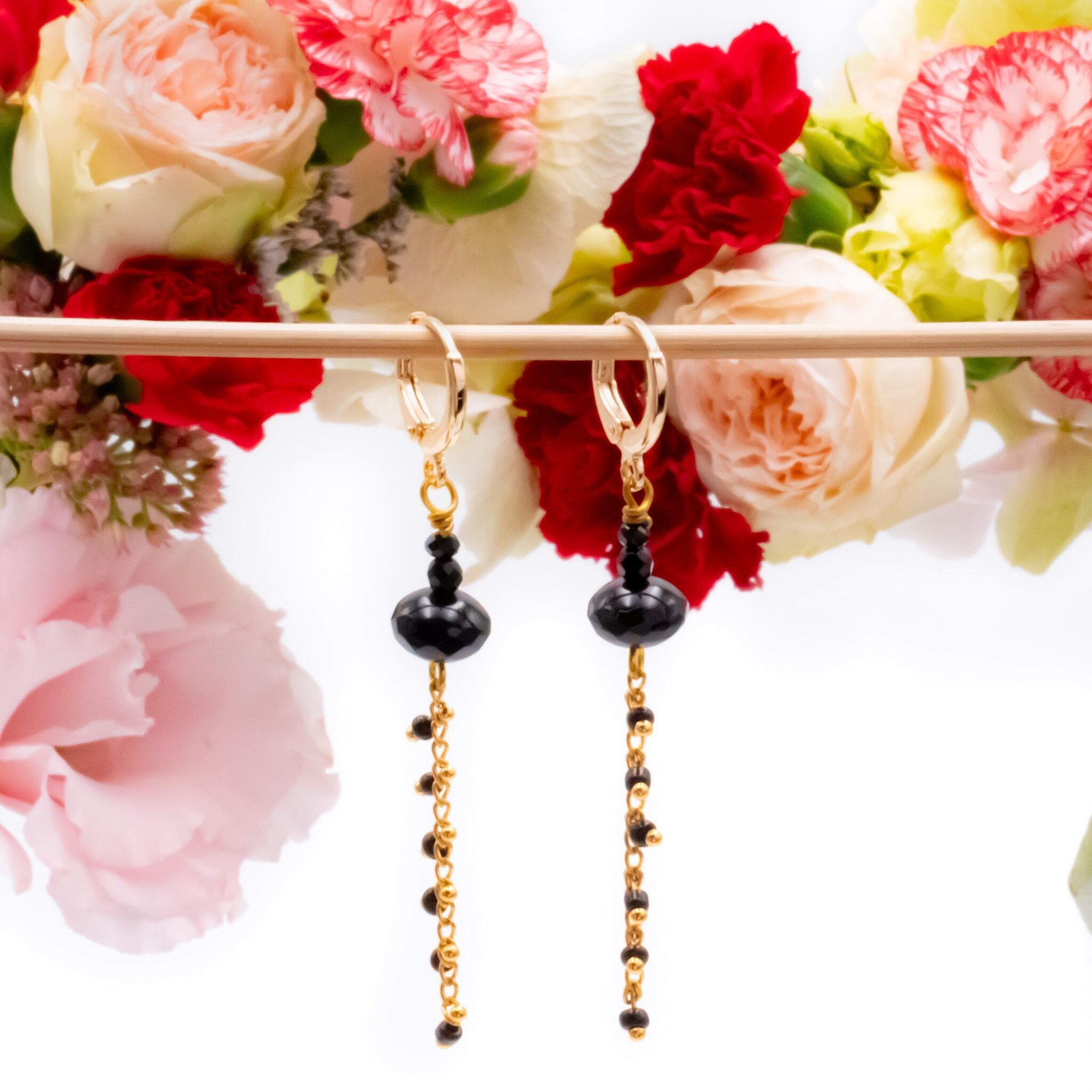 Orecchini lunghi Praga: neri