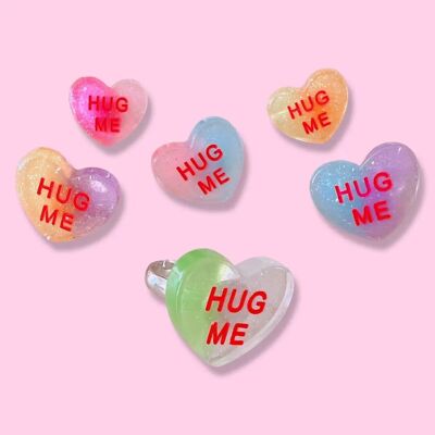 Bague pour enfants Pop Cutie Jelly Conversation Heart - réglable