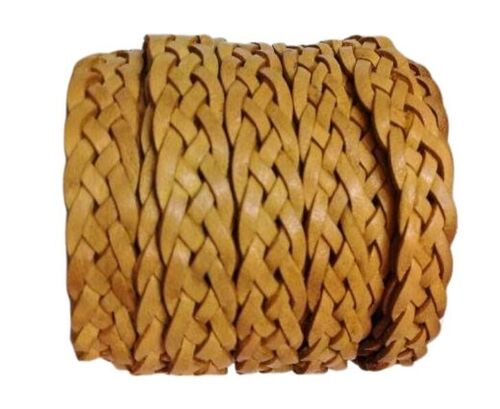 10MM FLAT BRAIDED- SE DB 21 - 5 PLY BRAIDED LEATHER CORDS