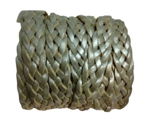 10MM FLAT BRAIDED- SE LIGHT METALLIC GREY - 5 PLY BRAIDED LE