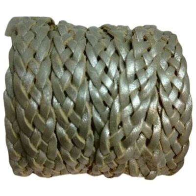 10MM FLAT BRAIDED- SE LIGHT METALLIC GREY - 5 PLY BRAIDED LE