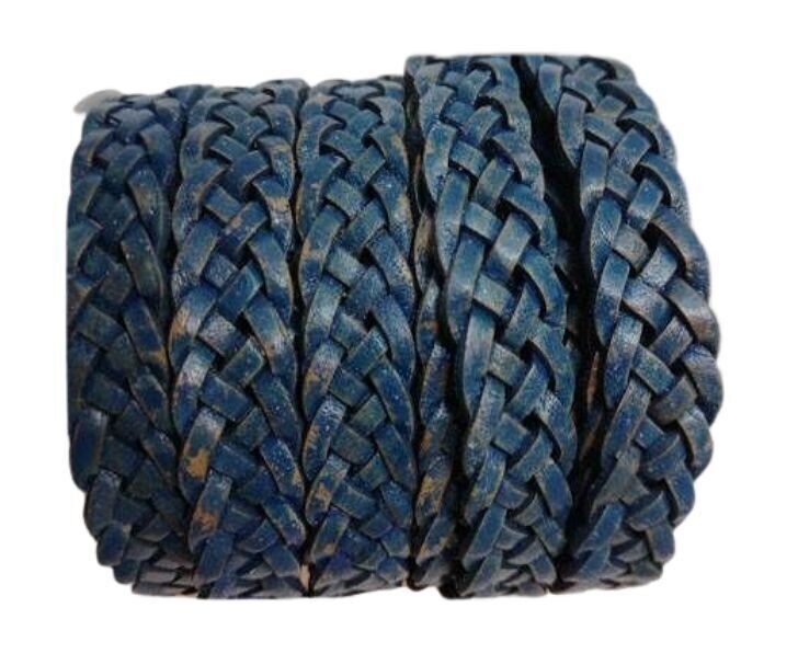 10 mm flaches geflochtenes Leder – SE PB 64 – 5-lagige geflochtene Lederschnüre