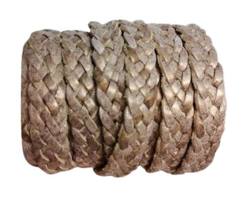 10MM FLAT BRAIDED- SE R 739 - 5 PLY BRAIDED LEATHER CORDS
