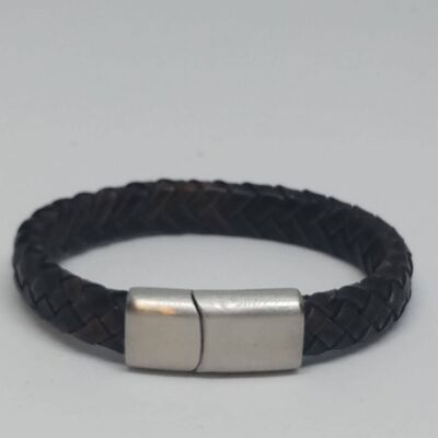 Braided Black Fat bracelet with MGST32 steel lock