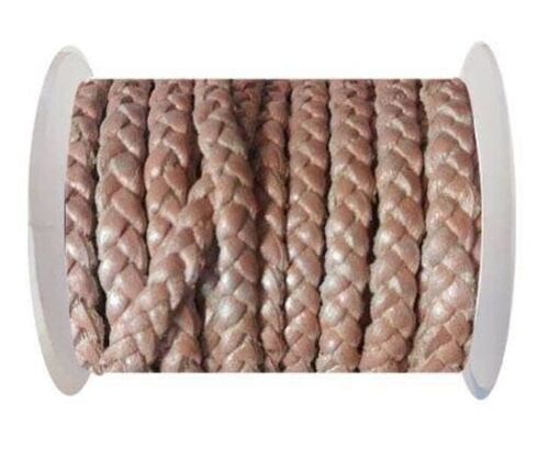 CHOTI-FLAT 3-PLY BRAIDED LEATHER --5MM-SE M BABY PINK