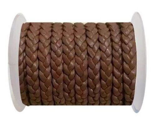 CHOTI-FLAT 3-PLY BRAIDED LEATHER -SE TAUPE