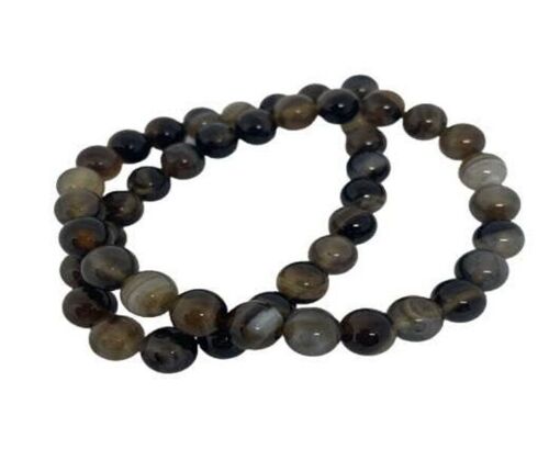 COFFEE STRIPE AGATE (8MM)