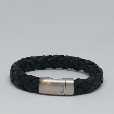 Dark Green Braided Leather Bracelet with MGST 92 11*7mm