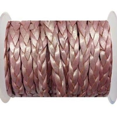 FLAT 3-PLY BRAIDED LEATHER METALLIC-SE-M-01-10MM