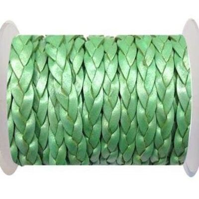 FLAT 3-PLY BRAIDED LEATHER METALLIC-SE-M-02-10MM