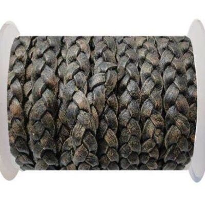 FLAT 3-PLY BRAIDED LEATHER-SE-BROWN-10MM