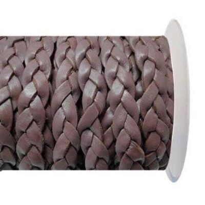 FLAT 3-PLY BRAIDED LEATHER-SE-TAUPE-10MM