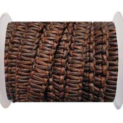 FLAT BRAIDED CORDS-10MM- STAIR CASE STYLE- TAN