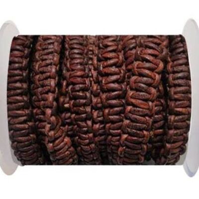 FLAT BRAIDED CORDS-10MM- STAIR CASE STYLE-COGNEC