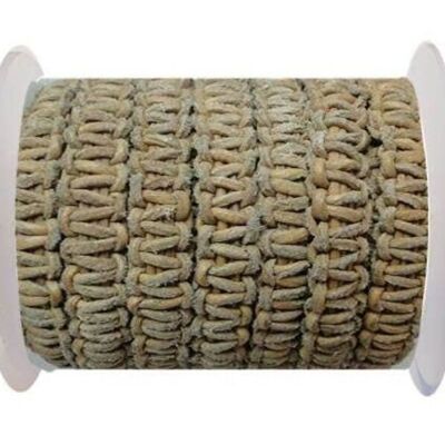 FLAT BRAIDED CORDS-10MM-STAIR CASE STYLE-DARK NATURAL