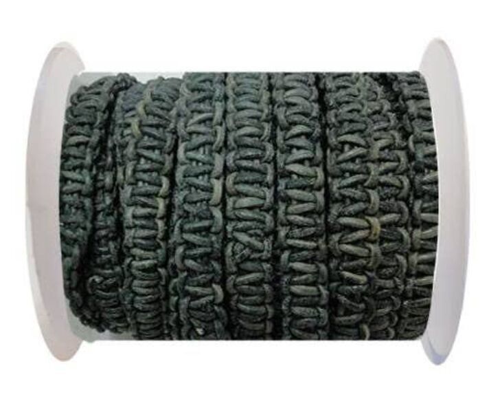 Flache geflochtene Kabel – 10 mm – Treppengehäuse-Stil – Vintage-Grau